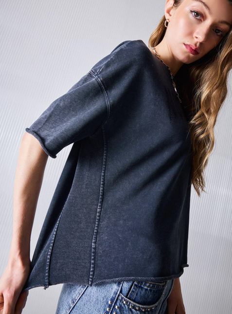 POLERA FOSTER CROP TEXTO