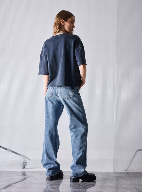 POLERA FOSTER CROP TEXTO