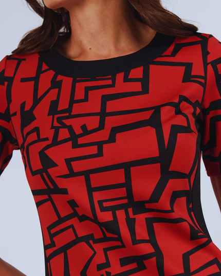 VESTIDO GIVE POLO ESTAMP. APLIC. LATERAL