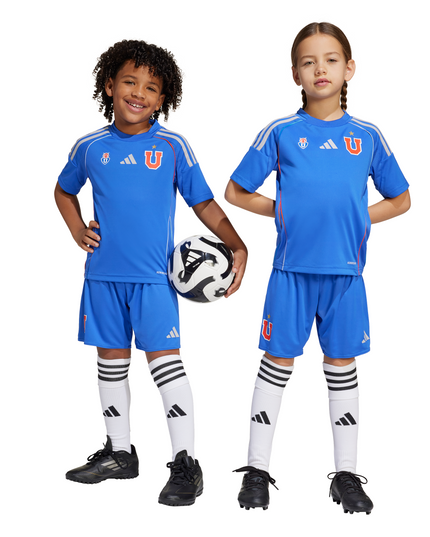 TRAJE DE SHORT UNISEX NIÑOS ADIDASUNIVESIDAD DE CHILE