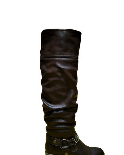 BOTA TAKONES PU BUCANERA C/ CADENAS
