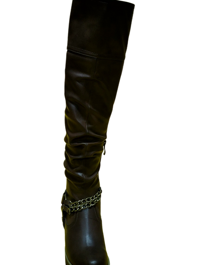 BOTA TAKONES PU BUCANERA C/ CADENAS