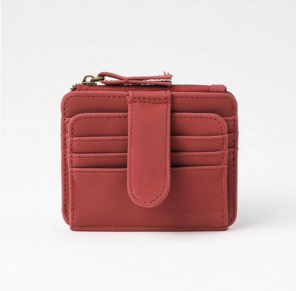 Accesorio HUMANA tarjetero humana en color burdeo