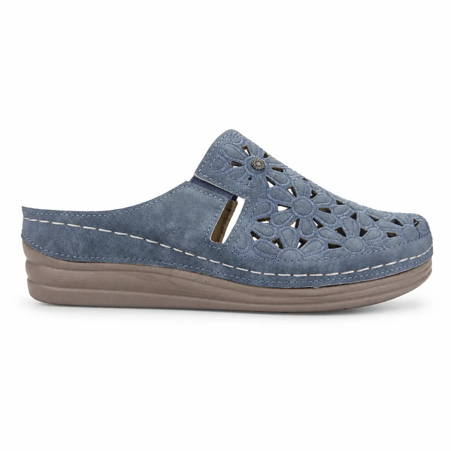 Puntilla tipo sueco de mujer Chalada en color azul