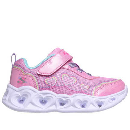 Zapatilla Skechers Heart Lights en color rosado