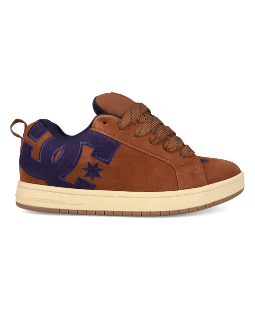 Zapatillas unisex DC Shoes Court Graffik SE en color café y tostado