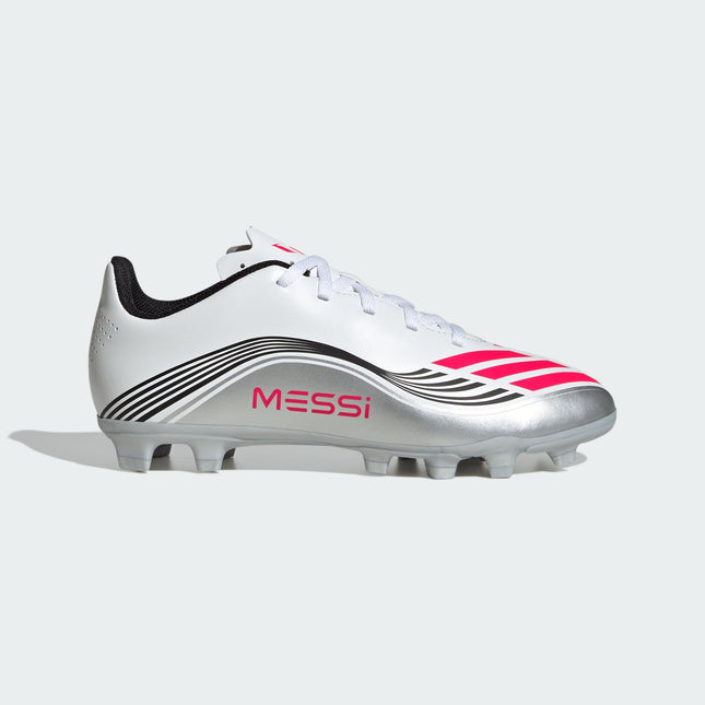 Zapatilla Adidas F50 Messi Club FG/MG J en color blanco