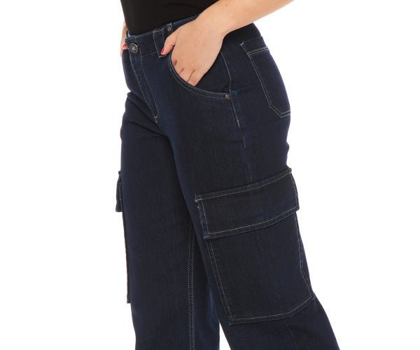 JEANS WADOS RECTO CARGO TIRO ALTO