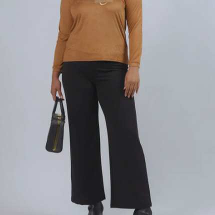 PANTALON GIVE CLASICO FLARE LISO - MAWI