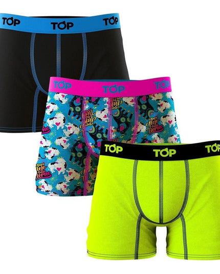 PACK 3 BOXER TOP MICROFIBRA ESTAMPADO