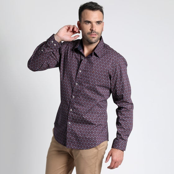 CAMISA POTROS TRAVIRA ESTAMPADA SPANDEX