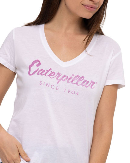 POLERA CAT SCRIPT V-NECK TEE