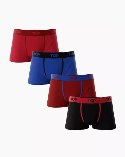PACK TOP 4 BOXER CORTO ALGODÓN BASIC