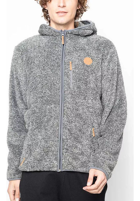 POLERON MORMAII SHAGGY MELANGE FULL ZIPPER