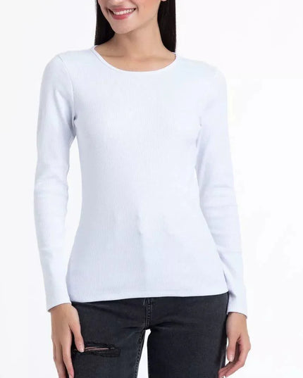 CAMISETA LADY GENNY COTTON RIB MANGA LAR - MAWI