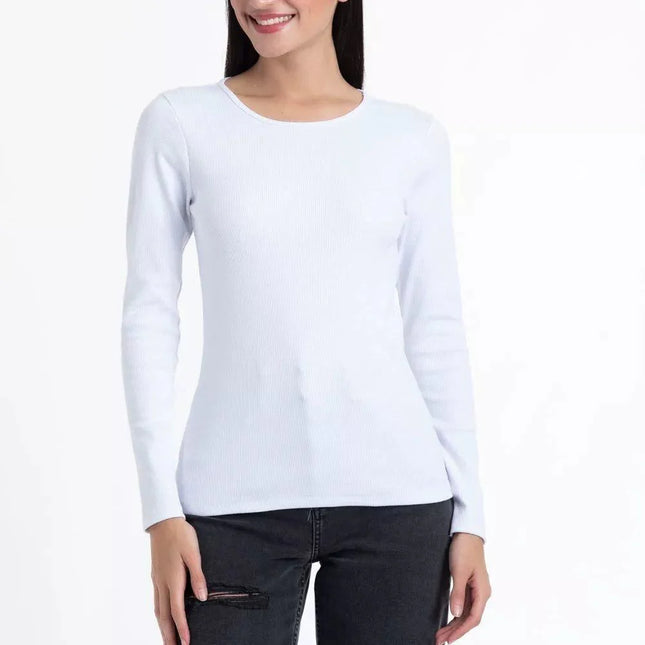 CAMISETA LADY GENNY COTTON RIB MANGA LAR - MAWI
