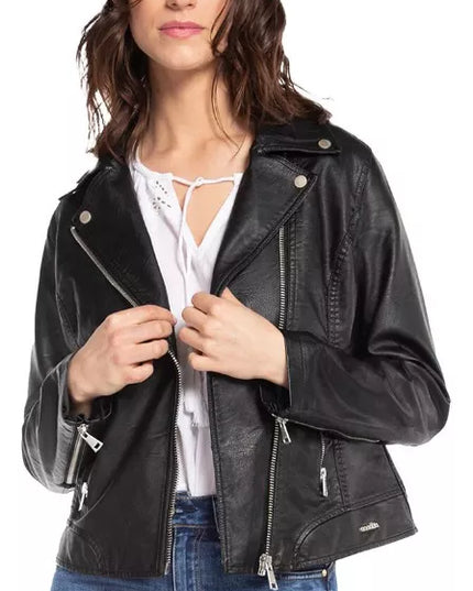 CHAQUETA AMALIA BIKER ECO CUERO