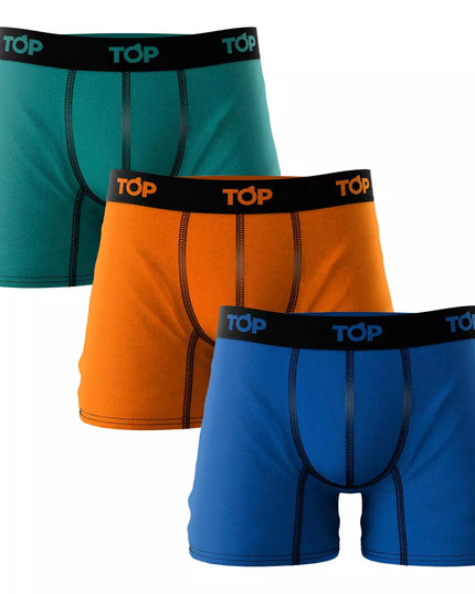 PACK TOP 3 BOXER MEDIO ALGODÓN BASIC