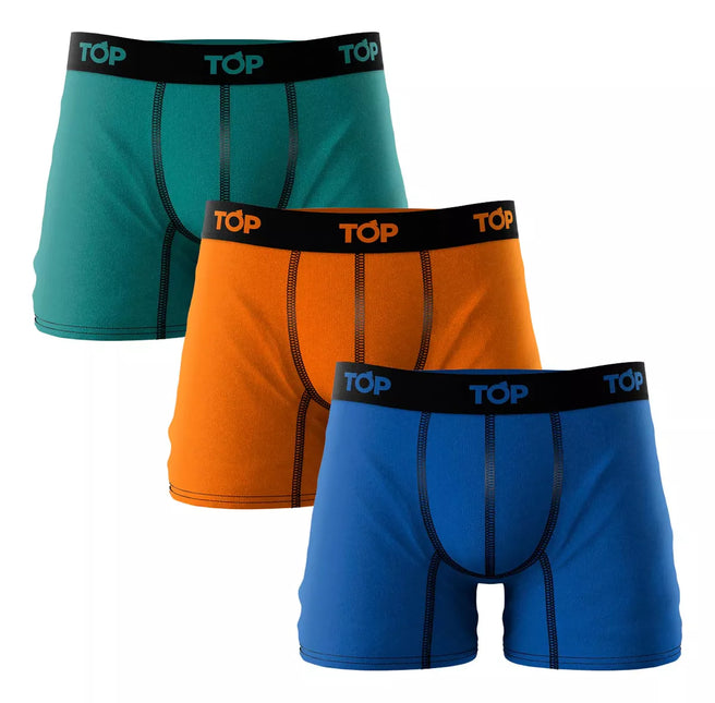 PACK TOP 3 BOXER MEDIO ALGODÓN BASIC