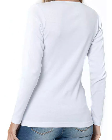 CAMISETA LADY GENNY COTTON RIB MANGA LARGA
