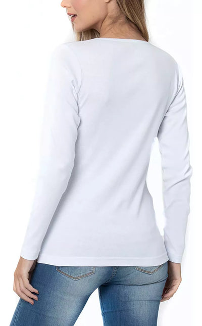 CAMISETA LADY GENNY COTTON RIB MANGA LARGA