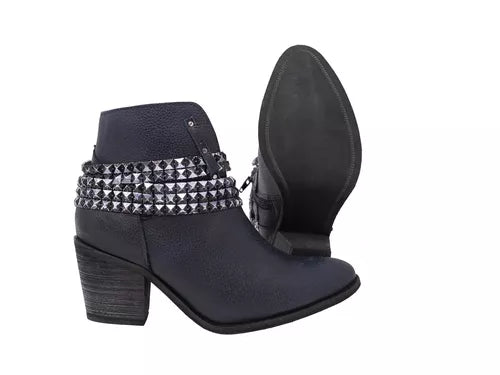 BOTIN EXS CUERO C/ CORREAS BRILLANTES