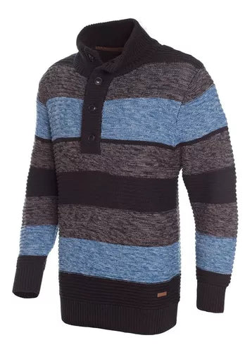 SWEATER POTROS HALF BUTTON