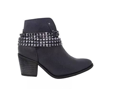 BOTIN EXS CUERO C/ CORREAS BRILLANTES