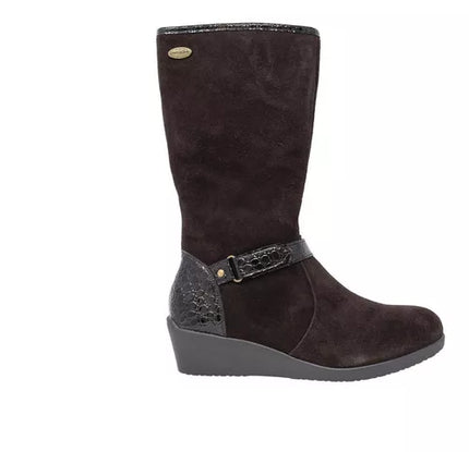 BOTA DEGAS GAMUZA C/ APLICACION CHAROL