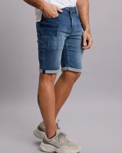 BERMUDA J.J.O CARGO KNIT DENIM DESTROYER W - MAWI