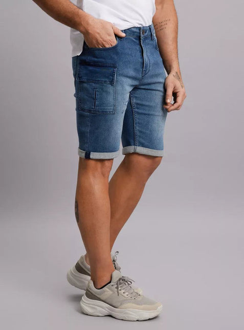 BERMUDA J.J.O CARGO KNIT DENIM DESTROYER W - MAWI