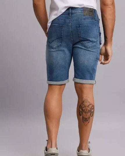 BERMUDA J.J.O CARGO KNIT DENIM DESTROYER W - MAWI