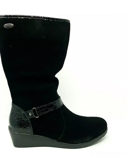 BOTA DEGAS GAMUZA C/ APLICACION CHAROL - MAWI