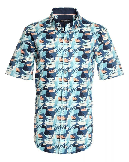 CAMISA POTROS ESTAMPADA ALGODON MC - MAWI
