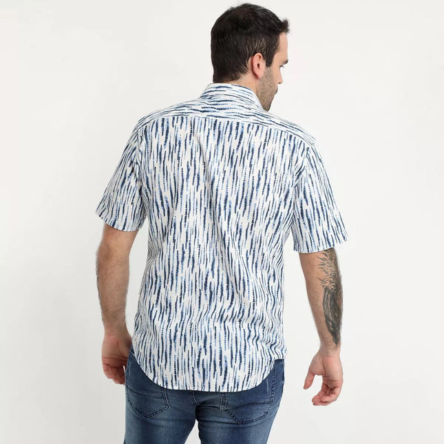 CAMISA POTROS LINO ESTAMPADA CUELLO SPORT - MAWI