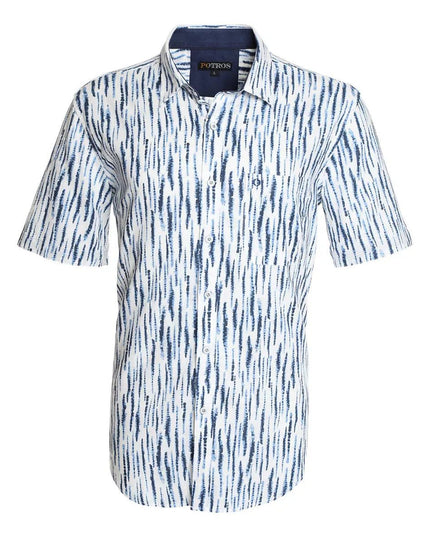 CAMISA POTROS LINO ESTAMPADA CUELLO SPORT - MAWI