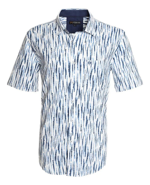 CAMISA POTROS LINO ESTAMPADA CUELLO SPORT - MAWI