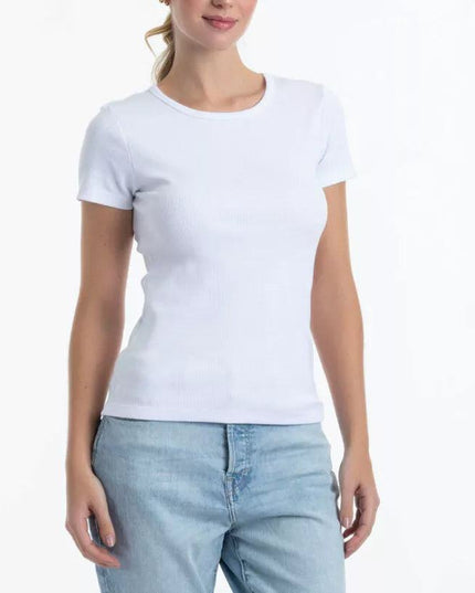 CAMISETA LADY GENNY COTTON RIB MANGA COR - MAWI