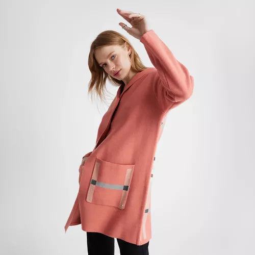 CARDIGA CURVI CON GORRO Y DISEÑO - MAWI