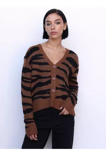 CHALECO FOSTER CARDIGAN CROP PRINT - MAWI