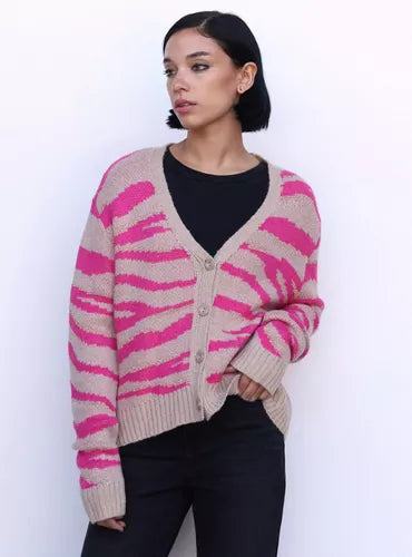 CHALECO FOSTER CARDIGAN CROP PRINT - MAWI