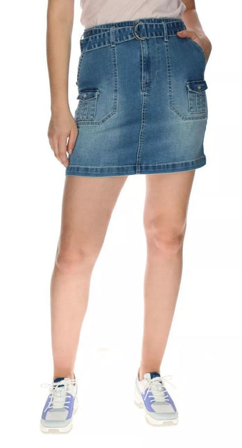 FALDA CAT FOUNDATION DENIM SKIRT - MAWI