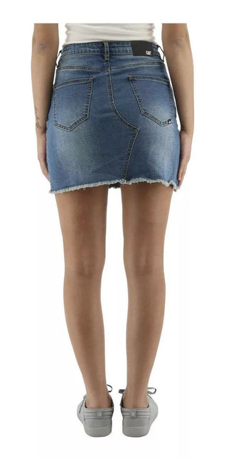 FALDA CAT FOUNDATION DENIM SKIRT - MAWI