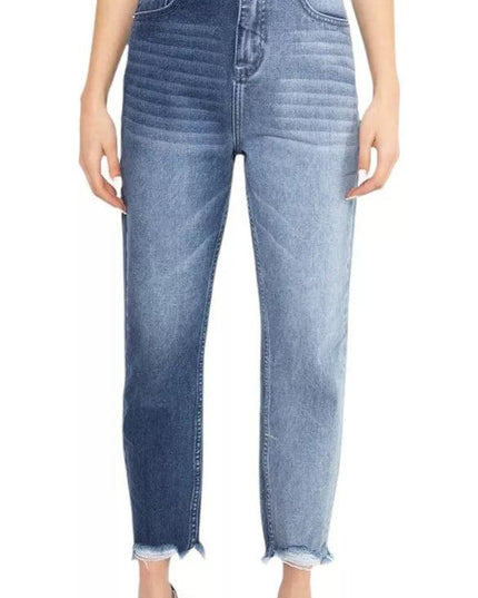 JEANS ELLUS MOM TIRO ULTRA ALTO BICOLOR - MAWI