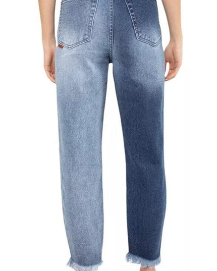 JEANS ELLUS MOM TIRO ULTRA ALTO BICOLOR - MAWI