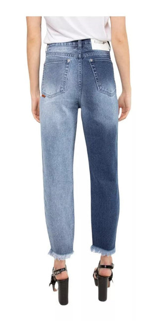 JEANS ELLUS MOM TIRO ULTRA ALTO BICOLOR - MAWI