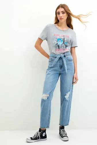 JEANS FOSTER MODA CINTURON ROTURAS - MAWI