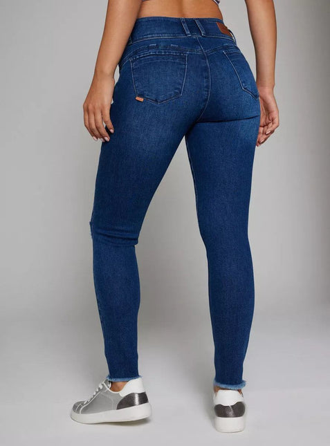 JEANS J.J.O 3 BOTONES PUSH UP ROTURAS Y TACH - MAWI