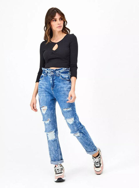 JEANS J.J.O MOM ROTURAS - MAWI