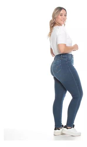 JEANS WADOS PITILLO PRETINA UN BOTON - MAWI